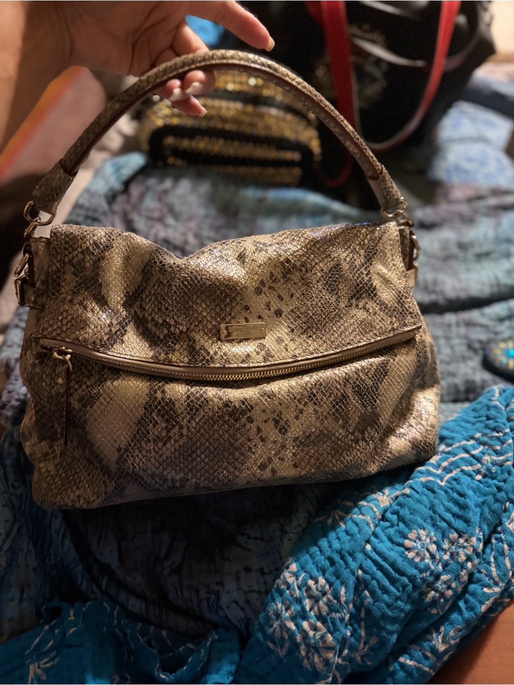 Kate spade embossed snake